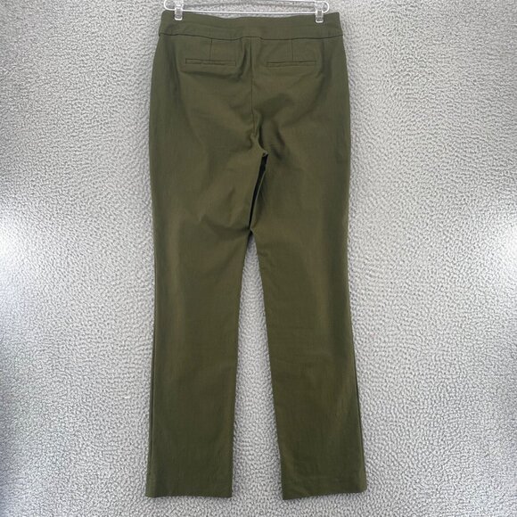 Chicos Pants Womens 0 US 4 Bridgette Green So Slimming Pull On Pockets Office - Picture 3 of 12
